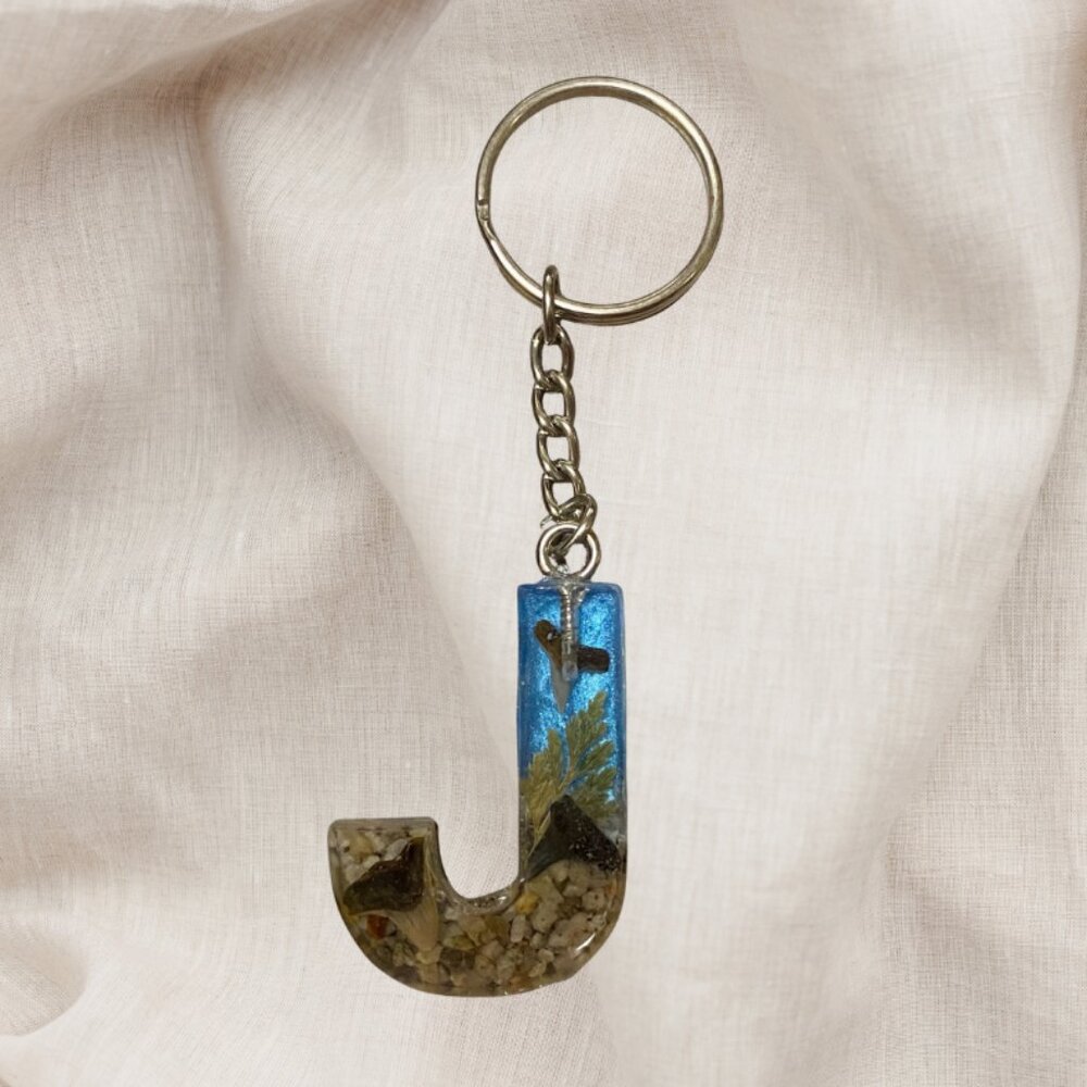 Handmade letter "J" Keychain